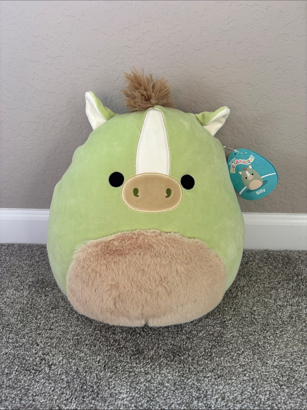 Squishmallows Billy Green and Cream Plush 12 in